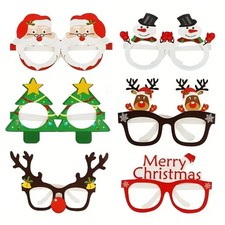 9pcs Christmas Glasses Novelty Xmas Sunglass Frame Fancy Dress Party Accessories