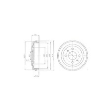 DELPHI BF136 Brake Drum Rear