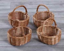 Wicker Shopping Baskets (4Pk)