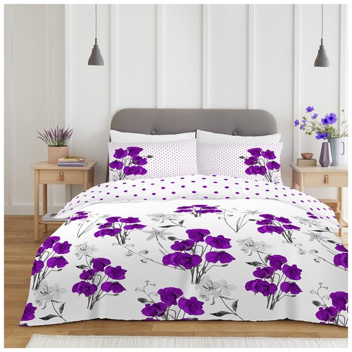 Printed duvet cover reversible - duvet,