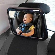 BABY VIEW CAR MIRROR LARGE REAR SEAT VIEW CHILD SAFETY ADJUSTABLE 25.5 x 17.5cm