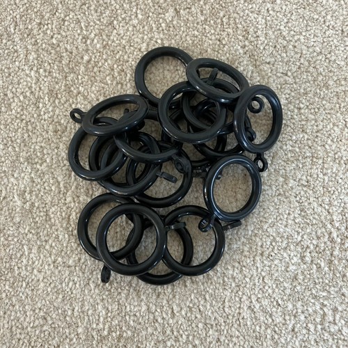 Black curtain rings - 18,