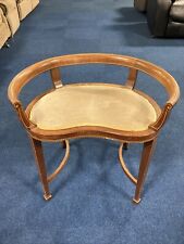 Vintage Kidney Shaped Inlaid Detail Dressing Table Stool