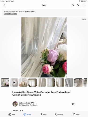 Laura ashley embroidered voile - laura,