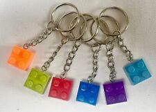 6 x Lego Theme Keyrings Party Bag Fillers, PRIZES, PARTY BAGS, GIFTS, Birthday