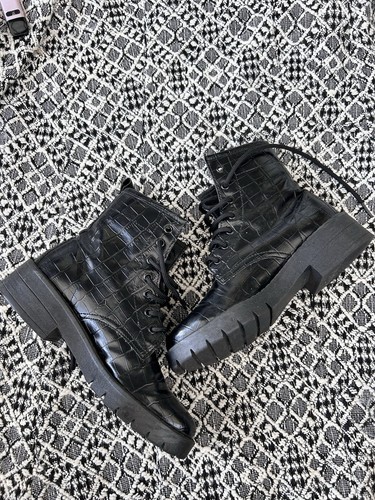 Topshop patent black lace - patent,