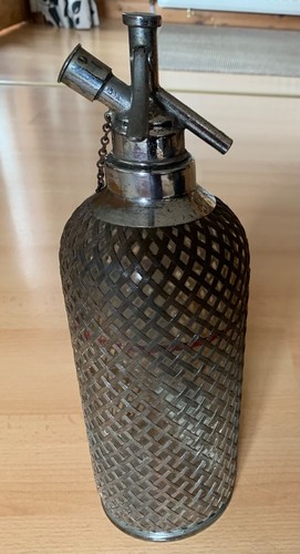 Old vintage glass soda syphon - old,
