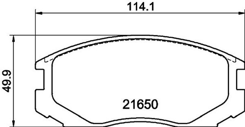 Mintex front brake pad set - front,