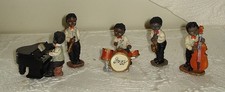 Vintage 5 Piece Mini Figurines Jazzband + Piano and Drums – Shudehill Giftware