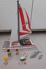 Playmobil catamaran sailing boat with accessories. Very good condition.