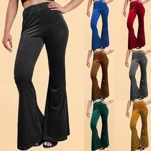 Womens velvet flared - flared, pants