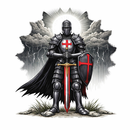 Knight templar large - templar, iron