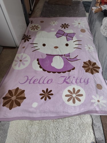 Hello kitty blanket lilac - kitty,