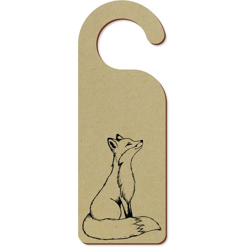 Smiling fox door hanger - door, sign