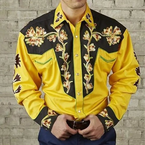 Flower cowboy shirt - flower, western