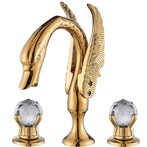 Gold swan bathroom - gold, sink