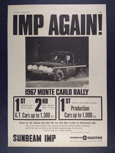 1967 sunbeam imp sport - sunbeam,