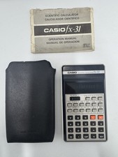 Vintage Casio FX-31 Scientific Calculator with Case & Original Manual