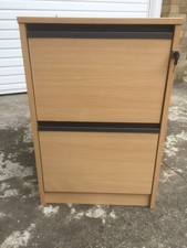2-Drawer Filing Cabinet – Beech Effect – 48cm W x 66cm D x 72.5cm H