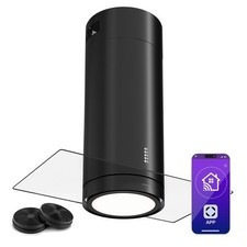 Cooker Hood Island Cooker Extractor Hood 40 cm Kitchen Ceiling Hood Steel Black