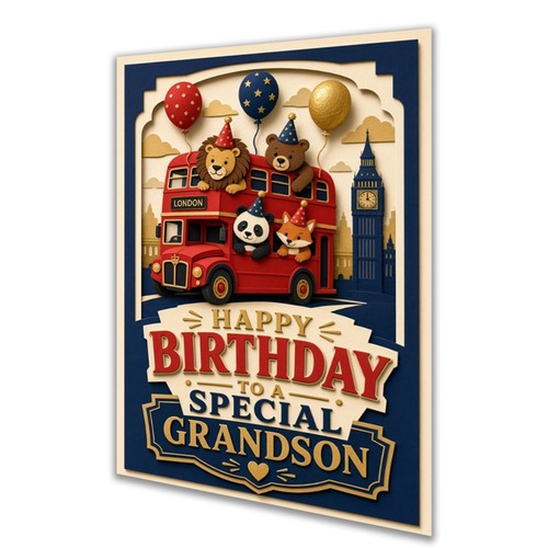 Birthday card for grandson - birthday,