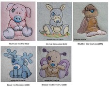 Pig, Kangaroo, Reindeer, Butterfly (F)-Embroidered & Pers'd Baby Blanket/Throw