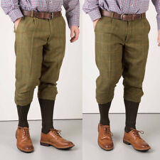 Men's Breeks Huntsman Derby Check Tweed Shooting Hunting Cropped Short Trousers