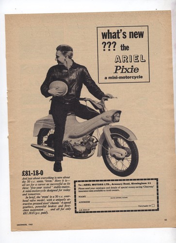 Ariel pixie motorcycle - ariel,