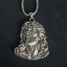 Silver Jesus Piece Stainless
