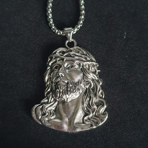 Silver jesus piece stainless - piece,