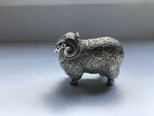 Solid silver ram vesta case - solid,