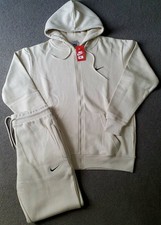 Beige Plain Tracksuit Set