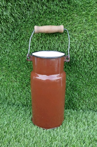 Vintage 2ltr brown enamel - 2ltr,