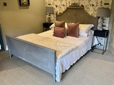 King Size French Bed Frame,  Slatted Base In Grey very well made solid  wood.  