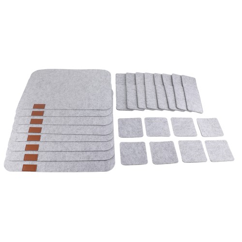 8pc felt placemat - coaster, set