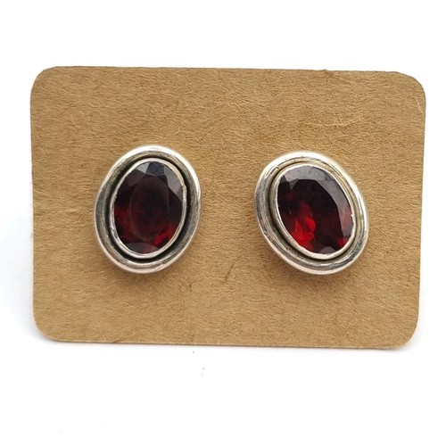 Sterling silver garnet - silver,