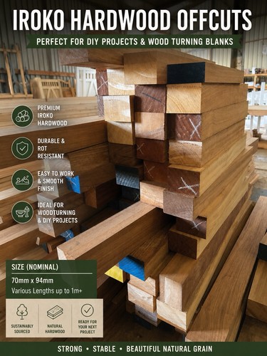 Iroko hardwood timber bundle - -,