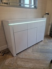 Very Home Atlantic White LED-Lit Sideboard Cabinet High Gloss