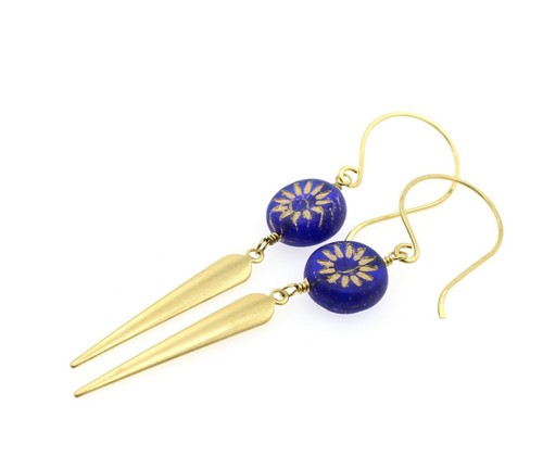 Sun ray drop - drop, earrings