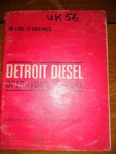 Vintage Detroit Diesel In-line 71 engines operators Manual