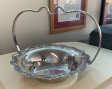 Vintage Antique EPNS Fluted Ornate Edge Bon Bon Fruit basket handle S.D.&Co.Ltd