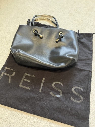 Reiss black leather - reiss, medium