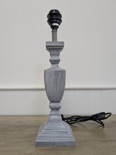 Distressed Grey Shabby Chic Table Lamp Base - Fully Working -  Home Decor