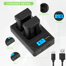 2x 2.5Ah NP-FM500H Battery for Sony DSLR Alpha 500 580 850 SLT-A58+Dual Charger