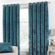 Paoletti Verona Crushed Velvet Eyelet Curtains