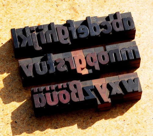 Alphabet mm letterpress - a-z,