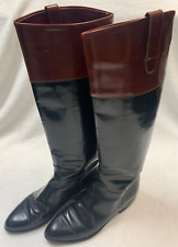 Cristiano Women's Italian Leather Boots Made in Italy Size 6.5 AA Black/Brown