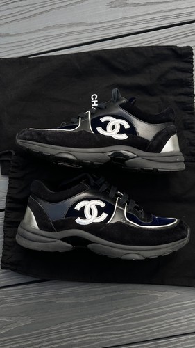 Chanel trainers black navy - chanel, black/navy