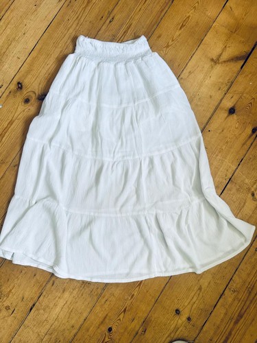 Girls white tiered skirt - h&m,