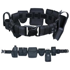 Duty Belt w/Utility Belts Law Enforcement Police Molded Pouches Kit ，Nylon Ta...